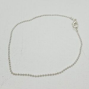 Silver Tone Ball Ankle Or Wrist Bracelet 9"